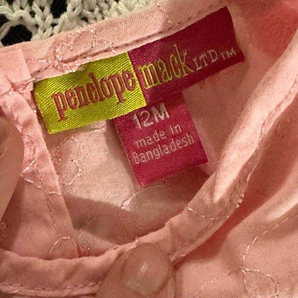 Pink embroidered Penelope Mack bubble romper - Picture 3 of 3